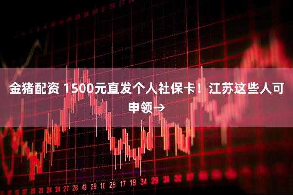 金猪配资 1500元直发个人社保卡！江苏这些人可申领→
