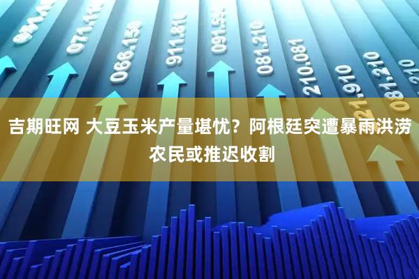吉期旺网 大豆玉米产量堪忧？阿根廷突遭暴雨洪涝 农民或推迟收割