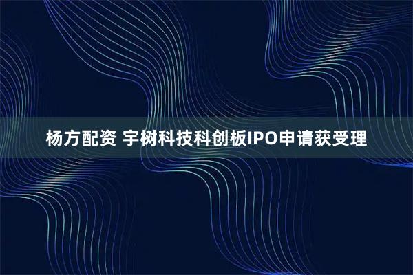 杨方配资 宇树科技科创板IPO申请获受理